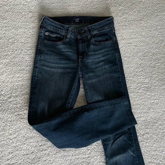 GAP curvy skinny jeans Dark Blue Denim Skinny Jeans SZ 26 - Picture 11 of 12